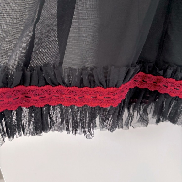 La Vie en Rose Sheer Tulle Babydoll L - Picture 2 of 6